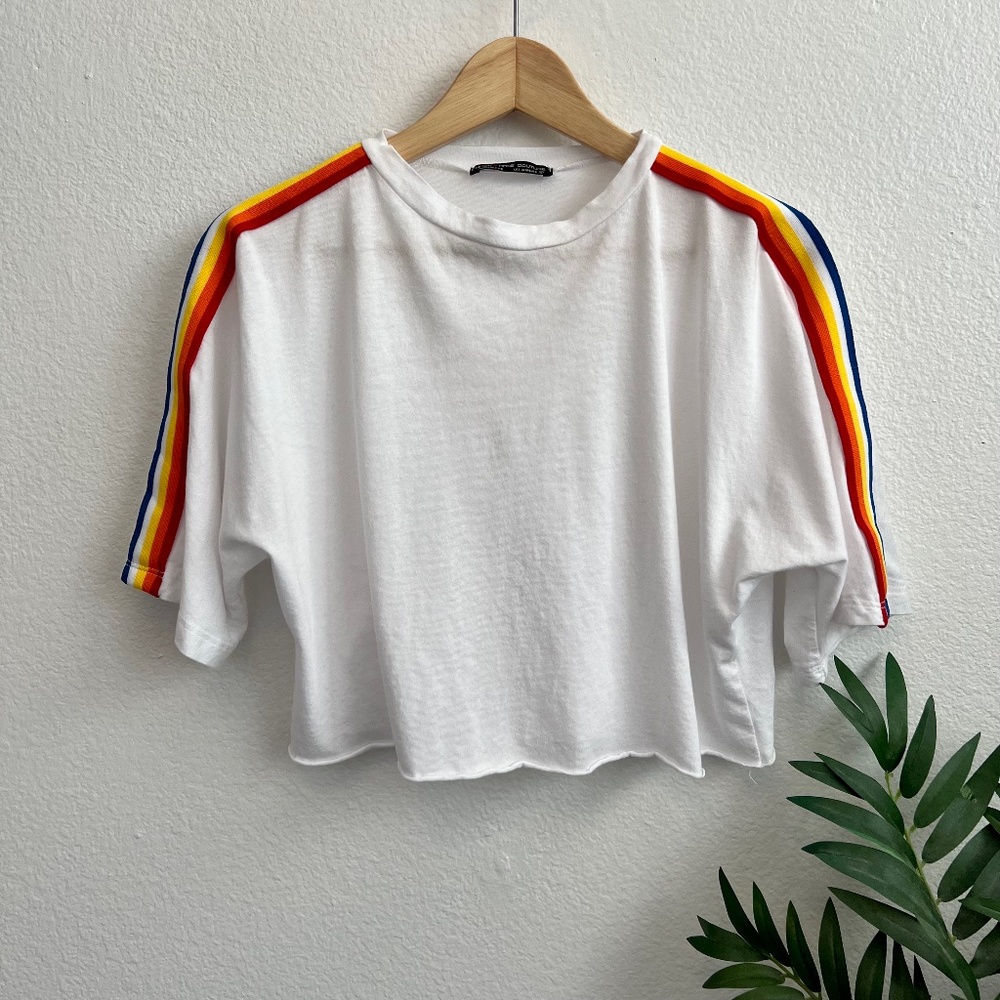 Rock Rose Couture Rainbow Crop Top | S